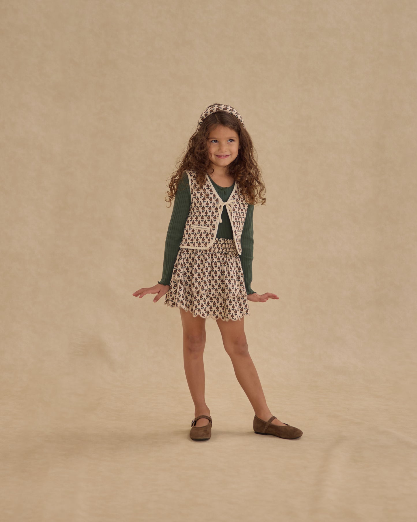 Harvest Floral Rose Mini Skirt
