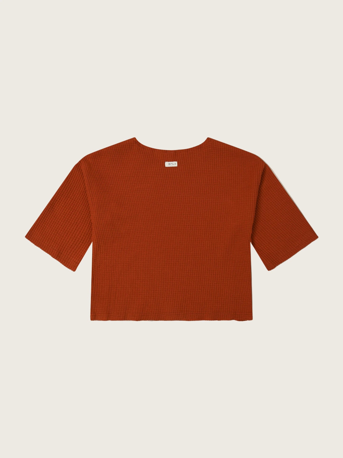 Paprika Waffle Boxy Sweatshirt