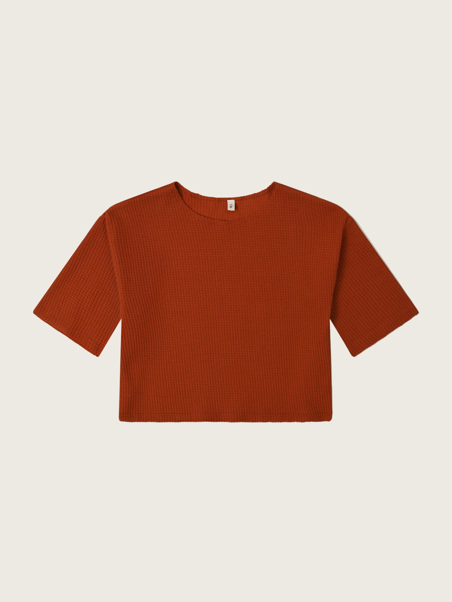 Paprika Waffle Boxy Sweatshirt