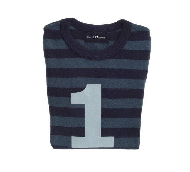 Vintage Blue & Navy Numbers Shirt