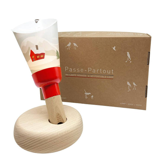 Snowy Chalet Lamp