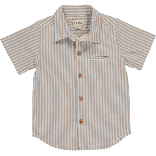 Newport Beige and White Woven Shirt