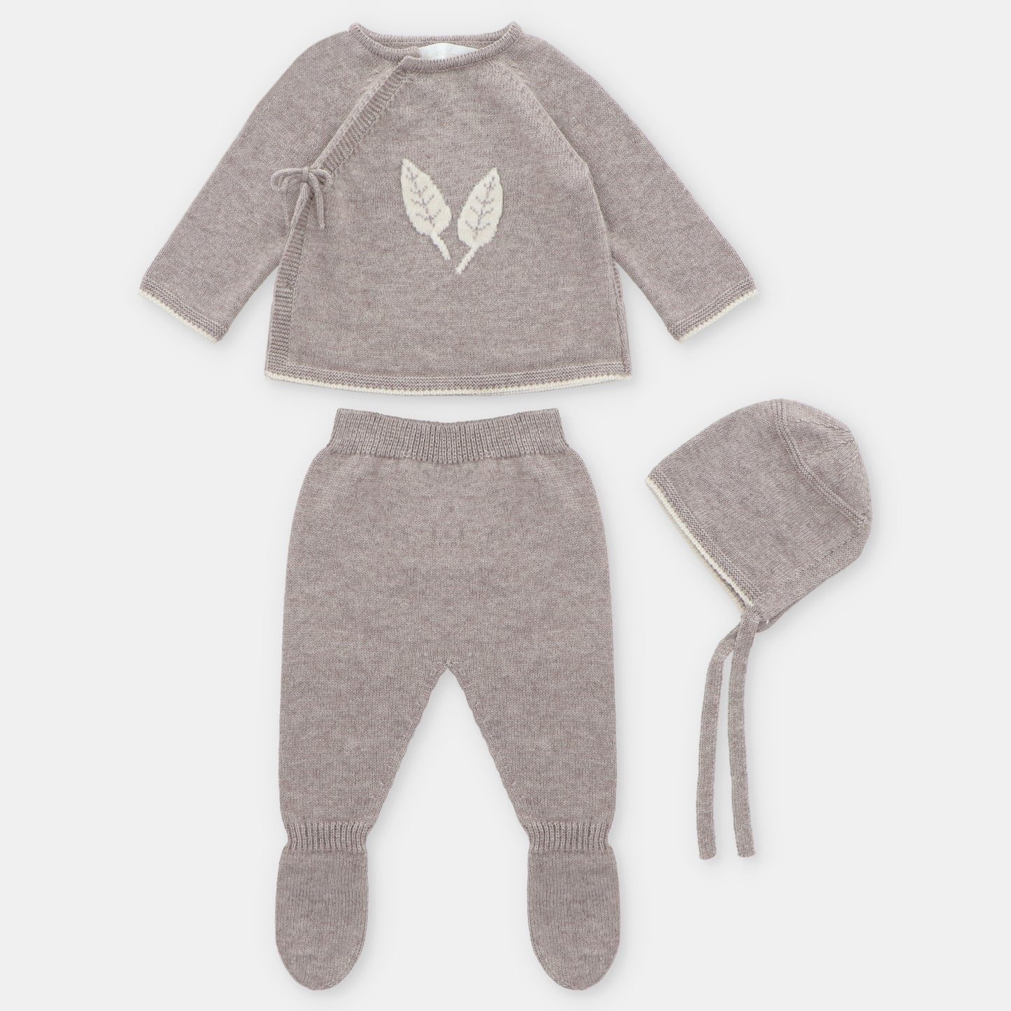 Sherwood Leaves Collection Taupe 3-Pc Set