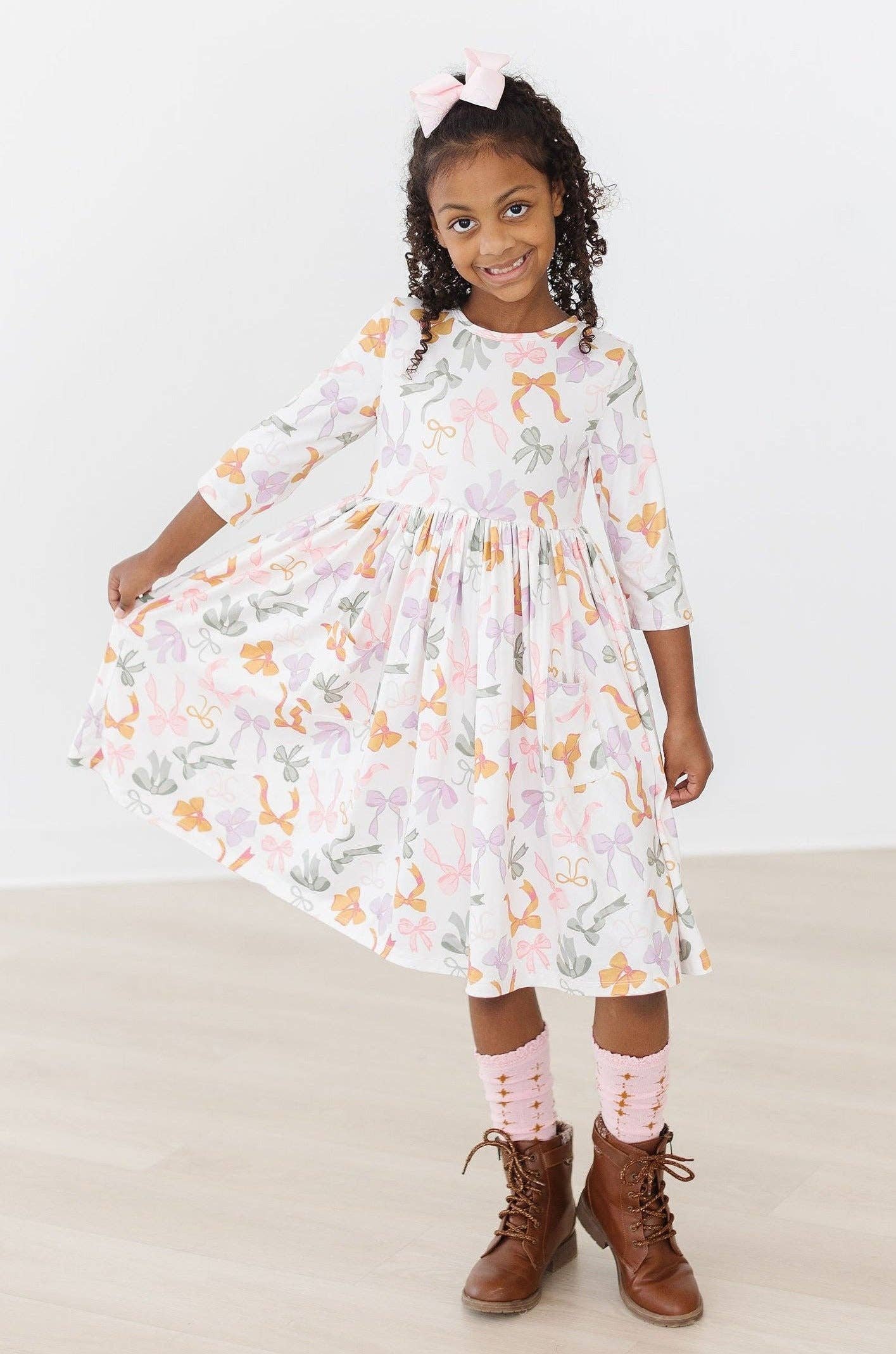 Boho Bows Pocket Twirl Dress