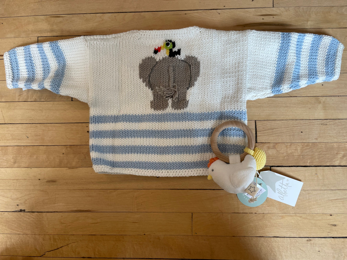 Blue Elephant and Friends Knit Sweater