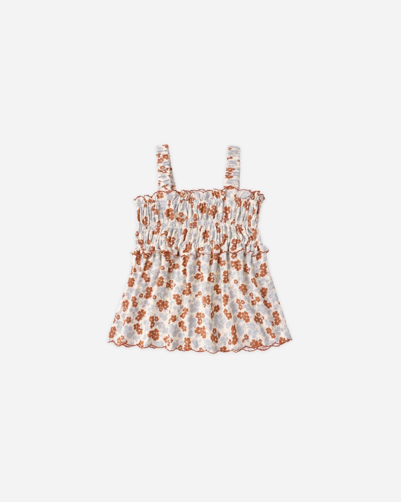 Americana Floral Smocked Tank