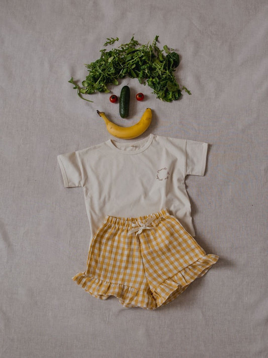 Honeycomb Gingham Frill Shorts