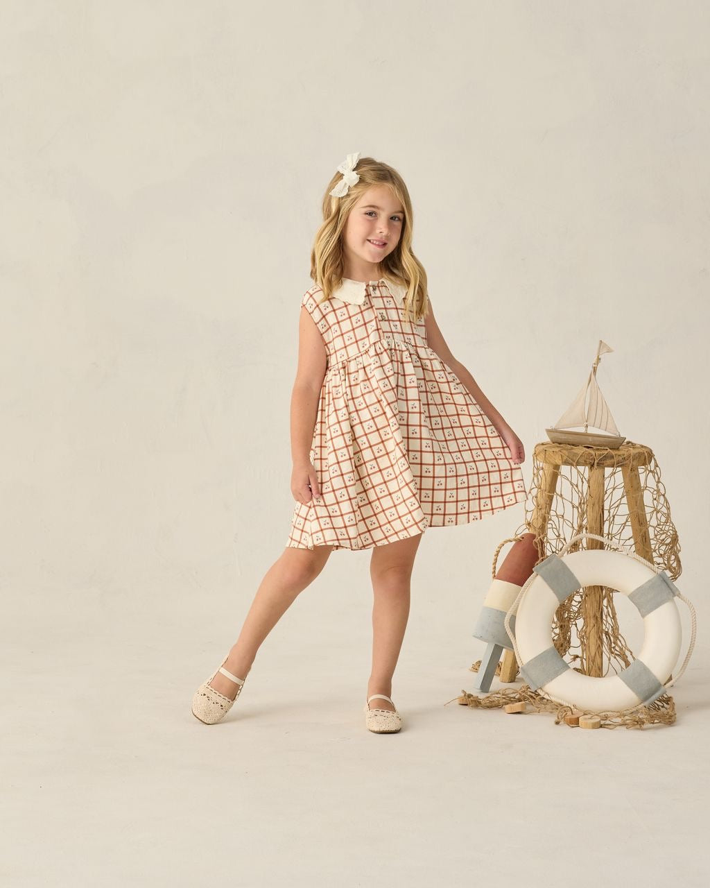 Cherry Check Babydoll Dress