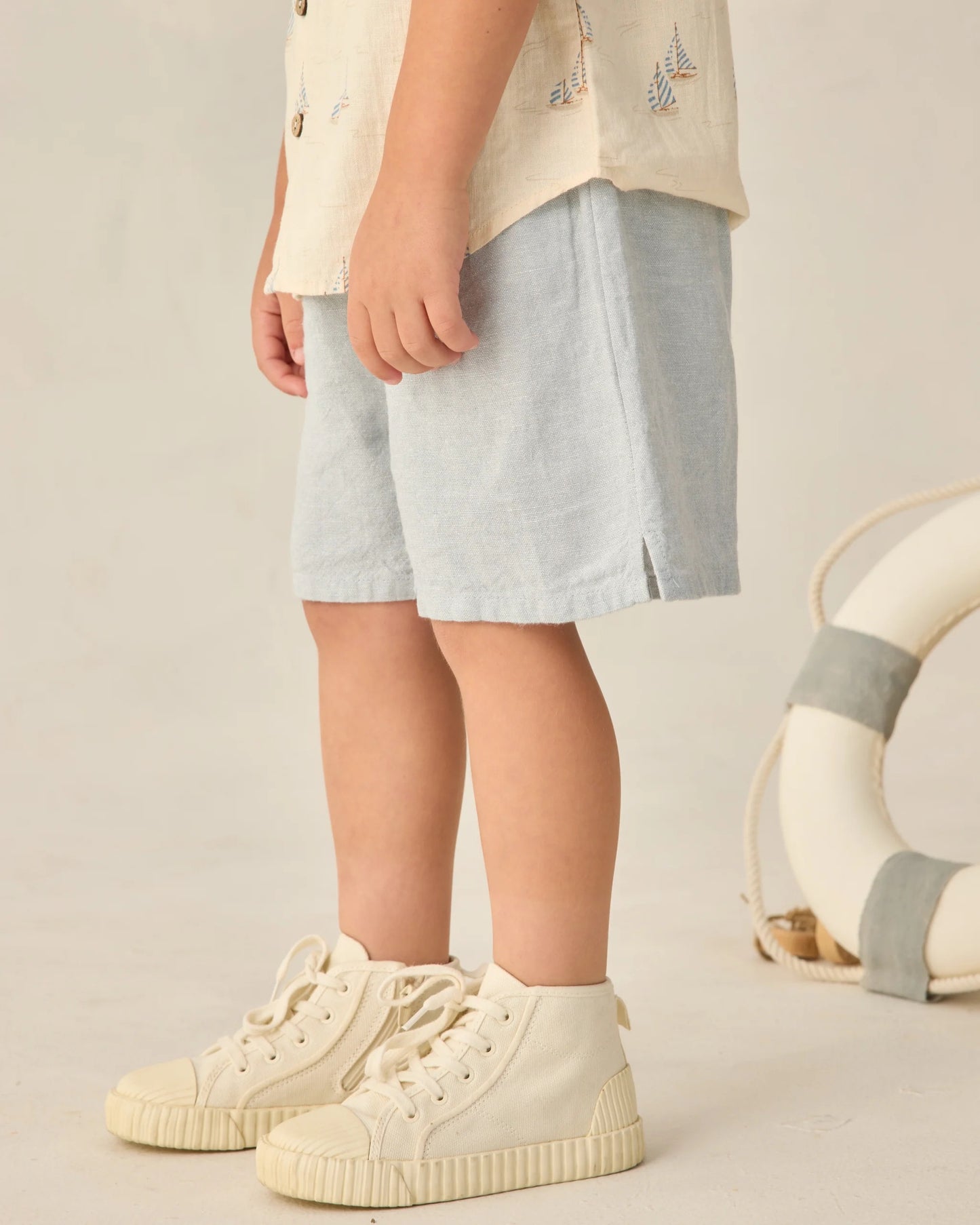 Perry Heathered Light Blue Shorts