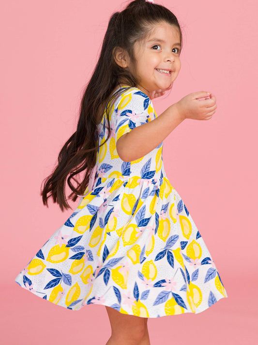 Lemon Capri Knit Twirl Dress