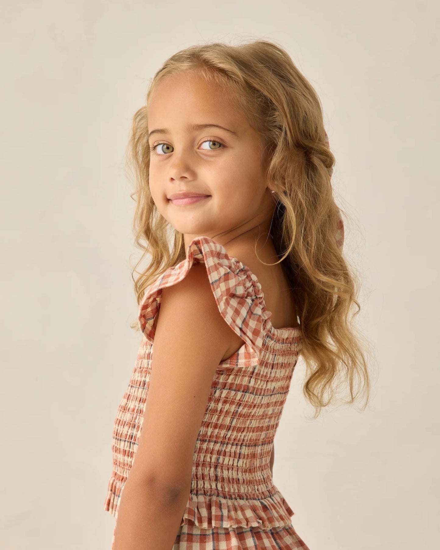 Zayla Poppy Gingham Top