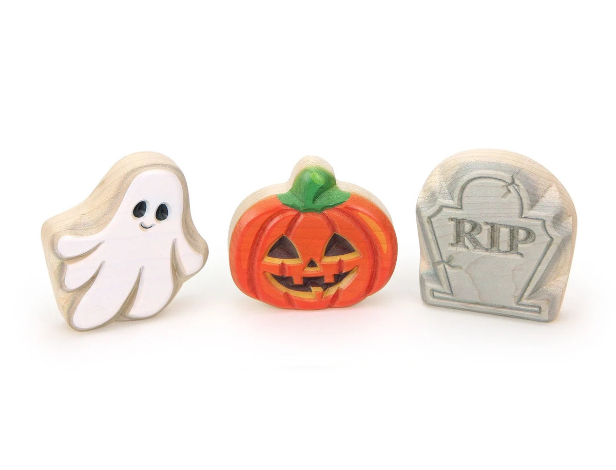 LIMITED!  Carved Spooky Halloween 3 Pc Set