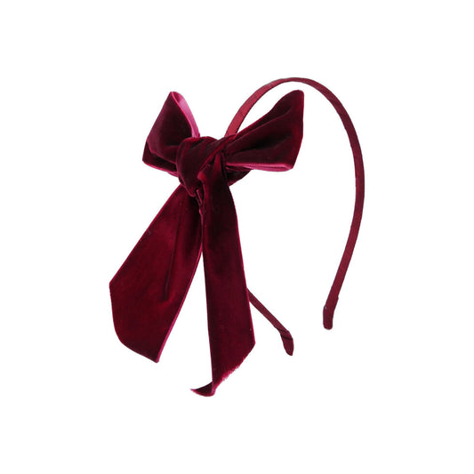 Alice Band, Oversize Bow in Crimson
