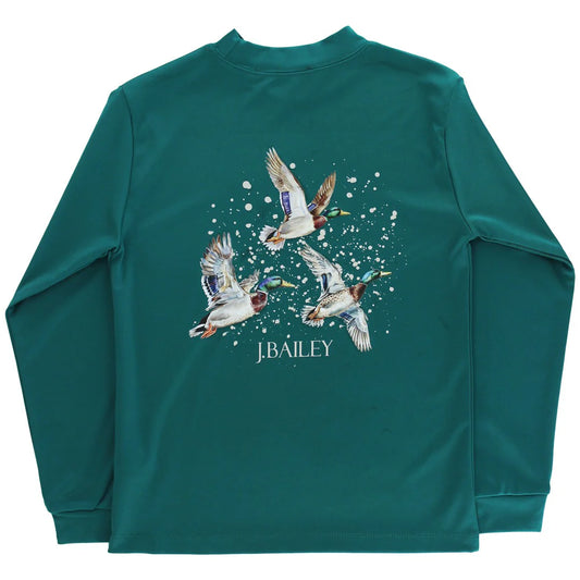 Ducks on Teal Performance Tee