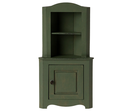 Miniature Corner Cabinet, Dark Green