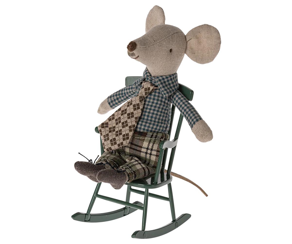 Mouse Rocking Chair, Dark Green