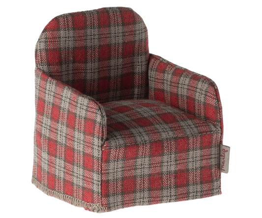 Red Checker Mouse Chair