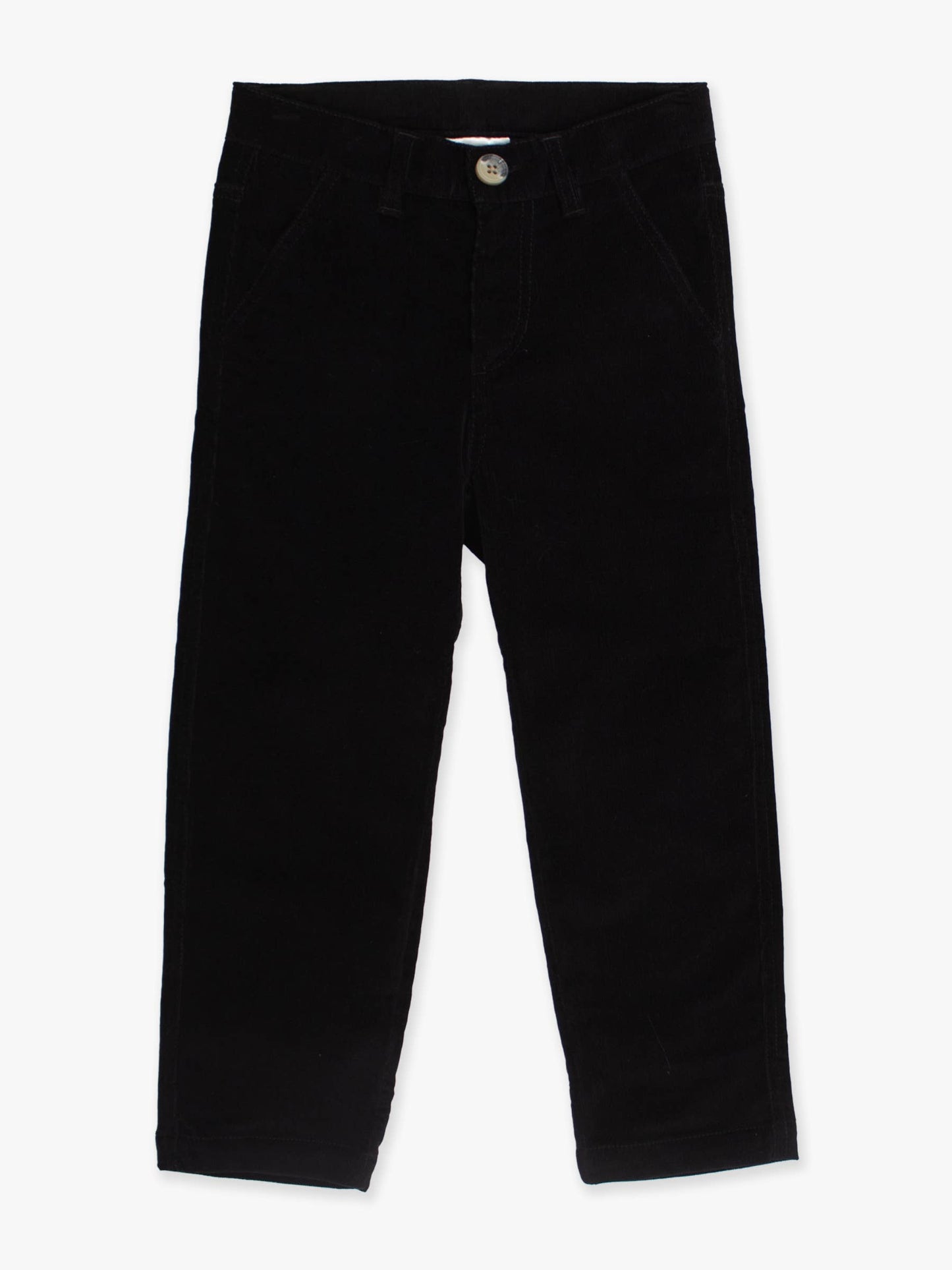 Boys Black Stretch Corduroy Pants
