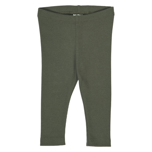 Cozy Me Ribbed Green Leggings