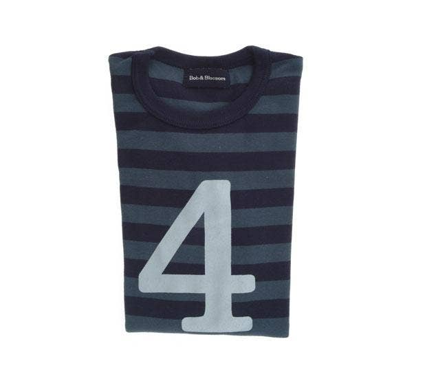 Vintage Blue & Navy Numbers Shirt