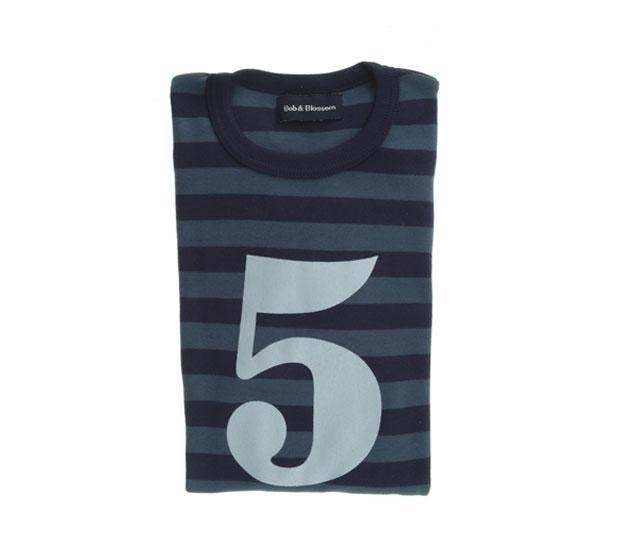 Vintage Blue & Navy Numbers Shirt