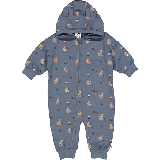 Stormy Blue Deer Zip Bodysuit