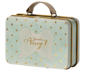 Little Sister Angel Mouse in Suitcase