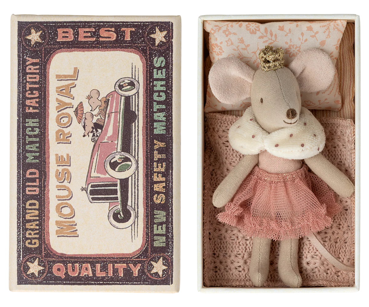 Little Sister Princess Mouse in Matchbox