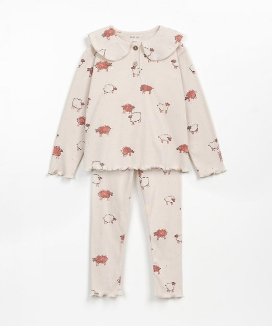 Sheep Print Girls Outfit