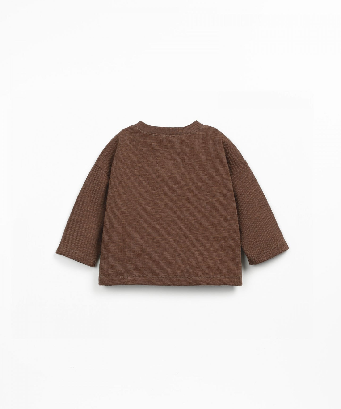 Brown Ribbed LS Tee