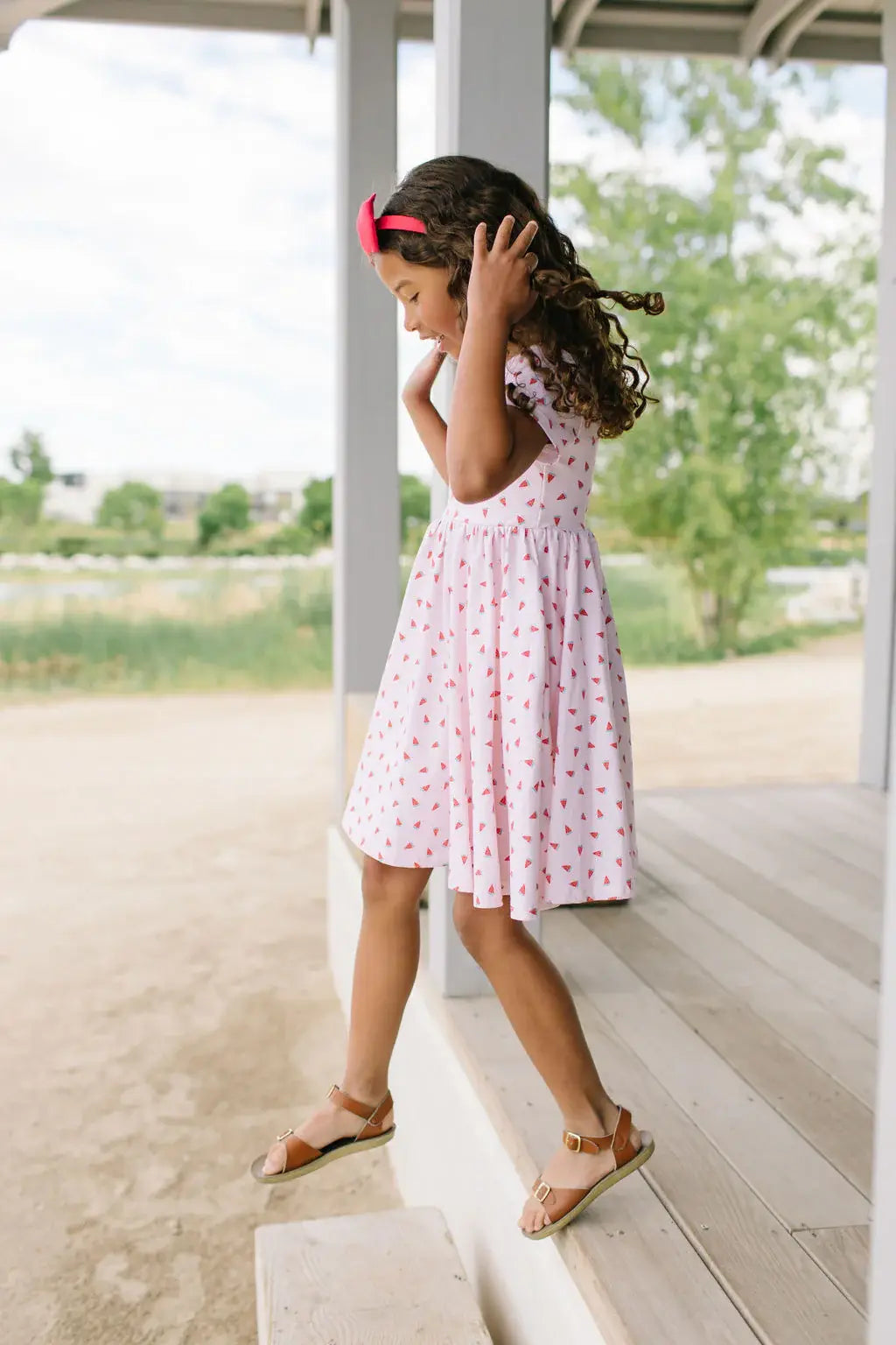 Classic Twirl Watermelon Dress