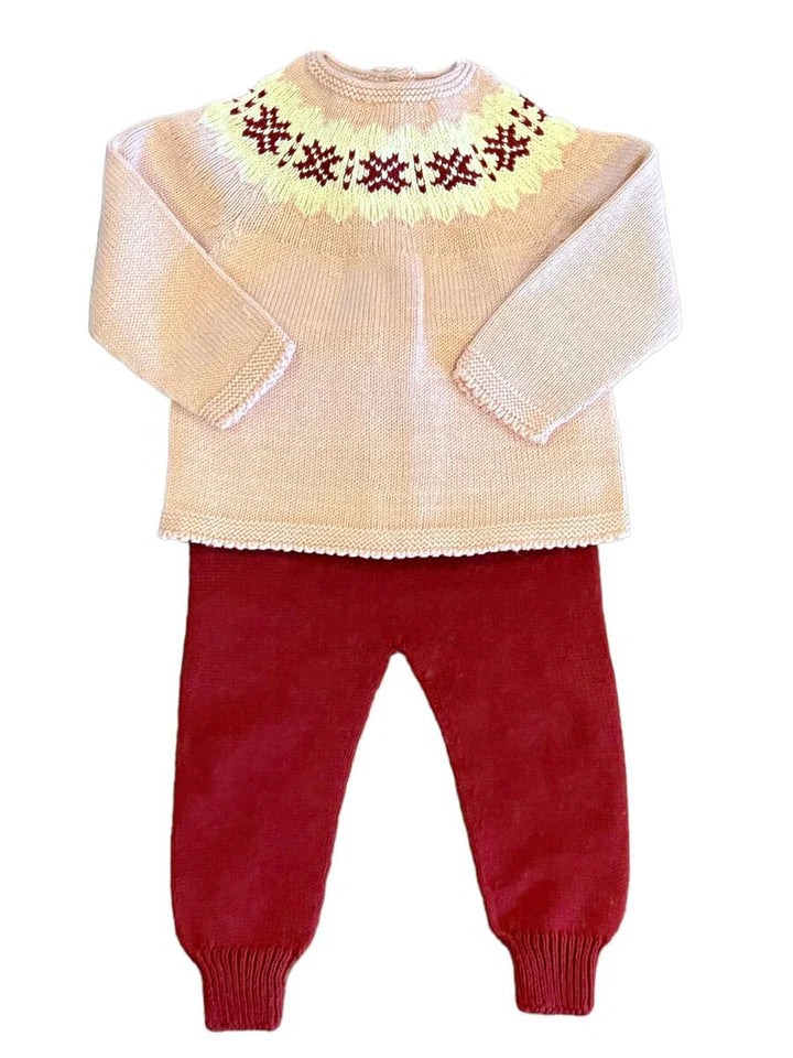 Fair Isle Pink Jogger Set