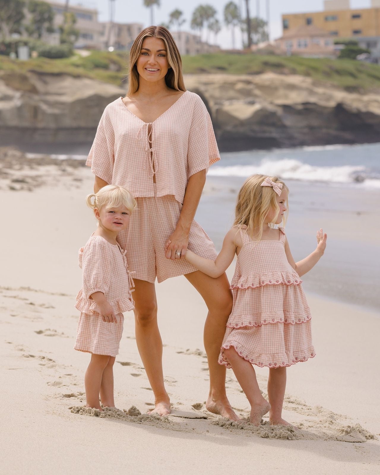Petal Gingham Juniper Short Set
