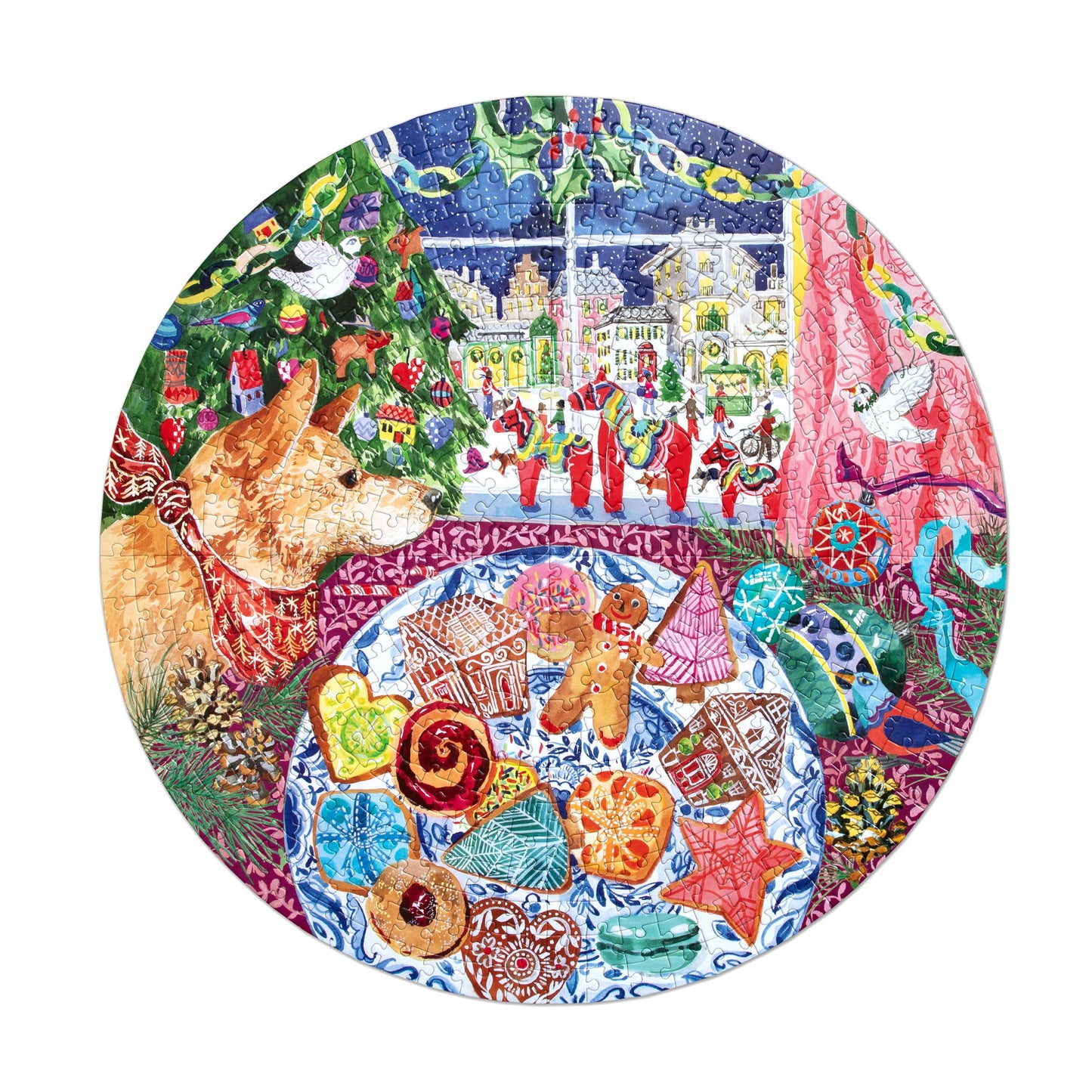 Christmas Cookies 500 Piece Round Puzzle