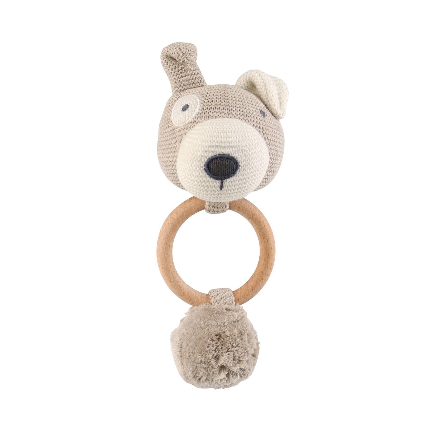 Organic Knit Dog Rattle in Oatmeal