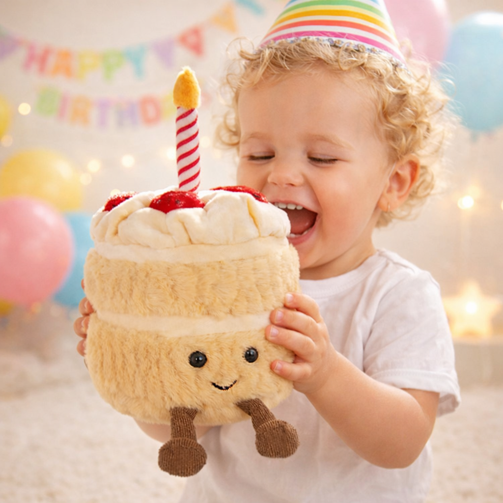 Strawberry Cream Birthday Cake Plush