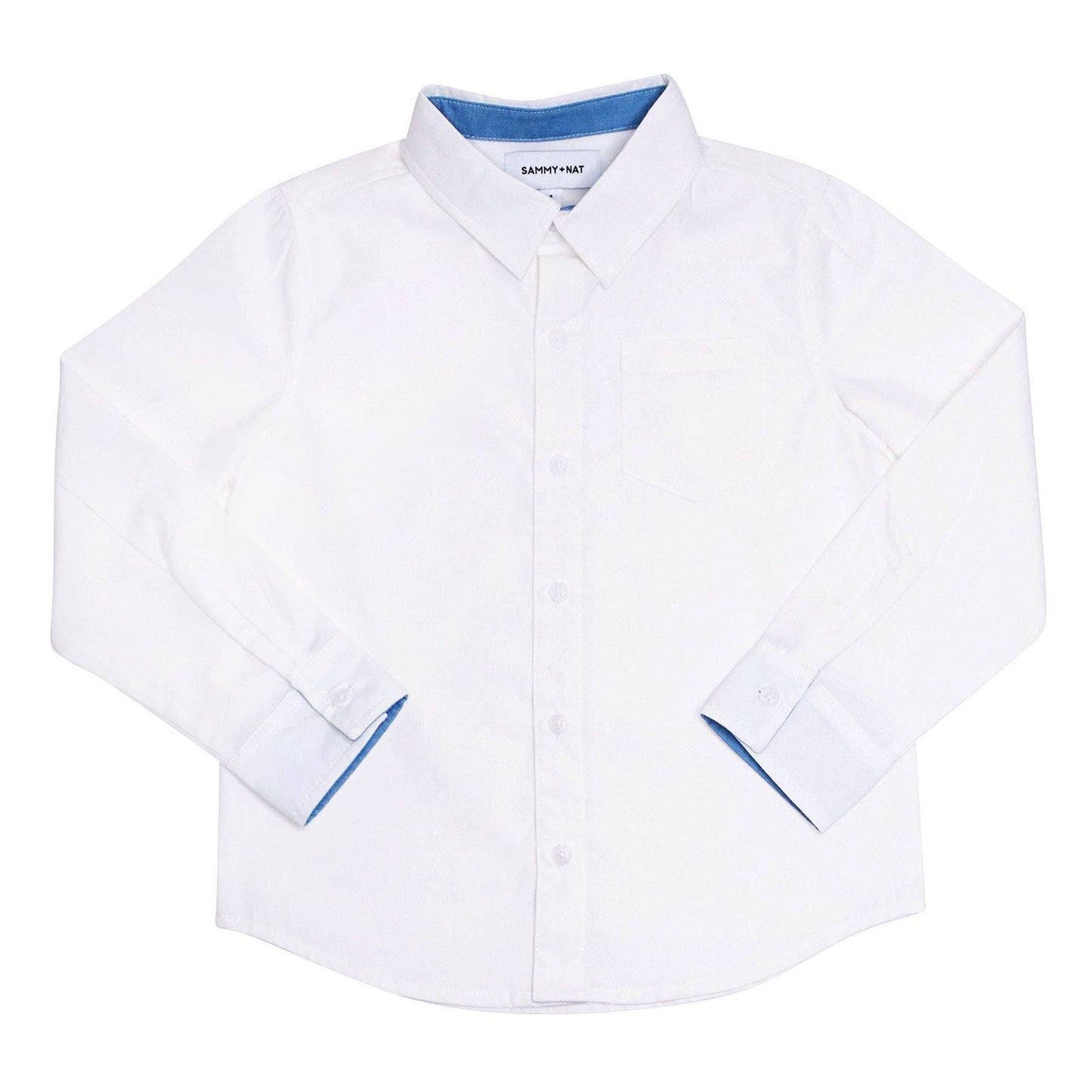 Perry Poplin Buttondown in Angel White