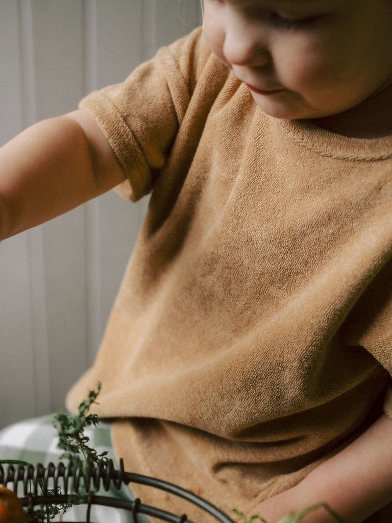 Wheat Terry Boxy Tee