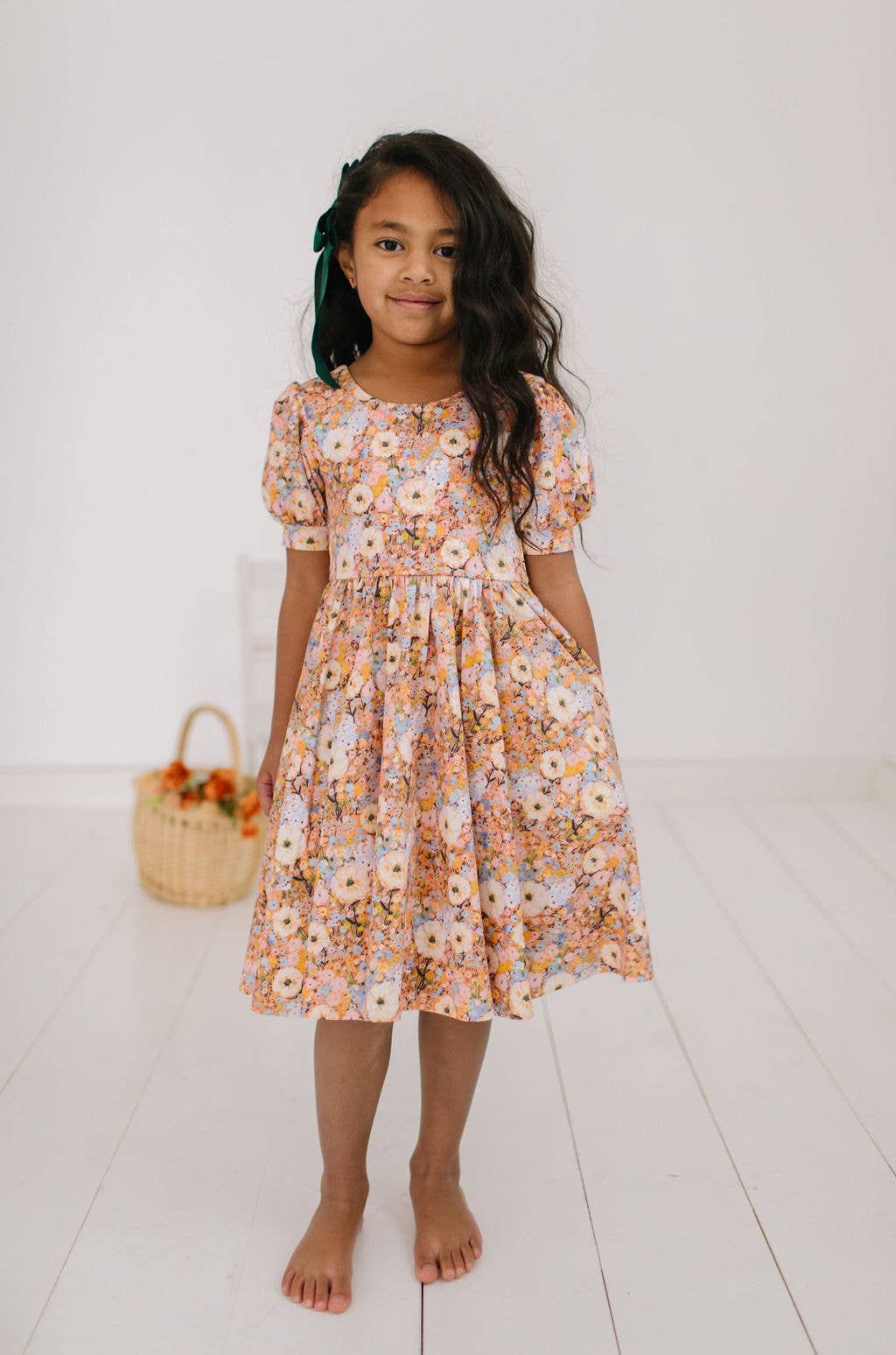 Puff Twirl Pumpkin Bouquet Dress