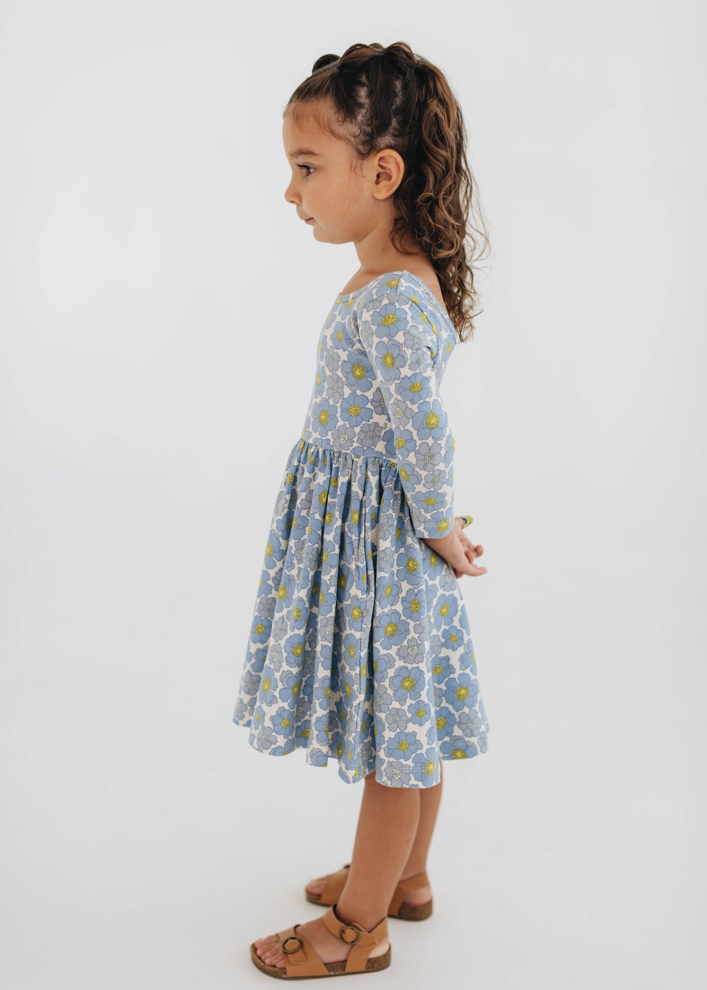 Twirl Dress in Periwinkle Meadow