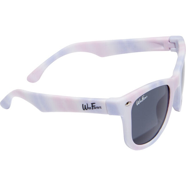 Tie Dye Pink-Purple Polarized Sunglasses With Gray Lenses