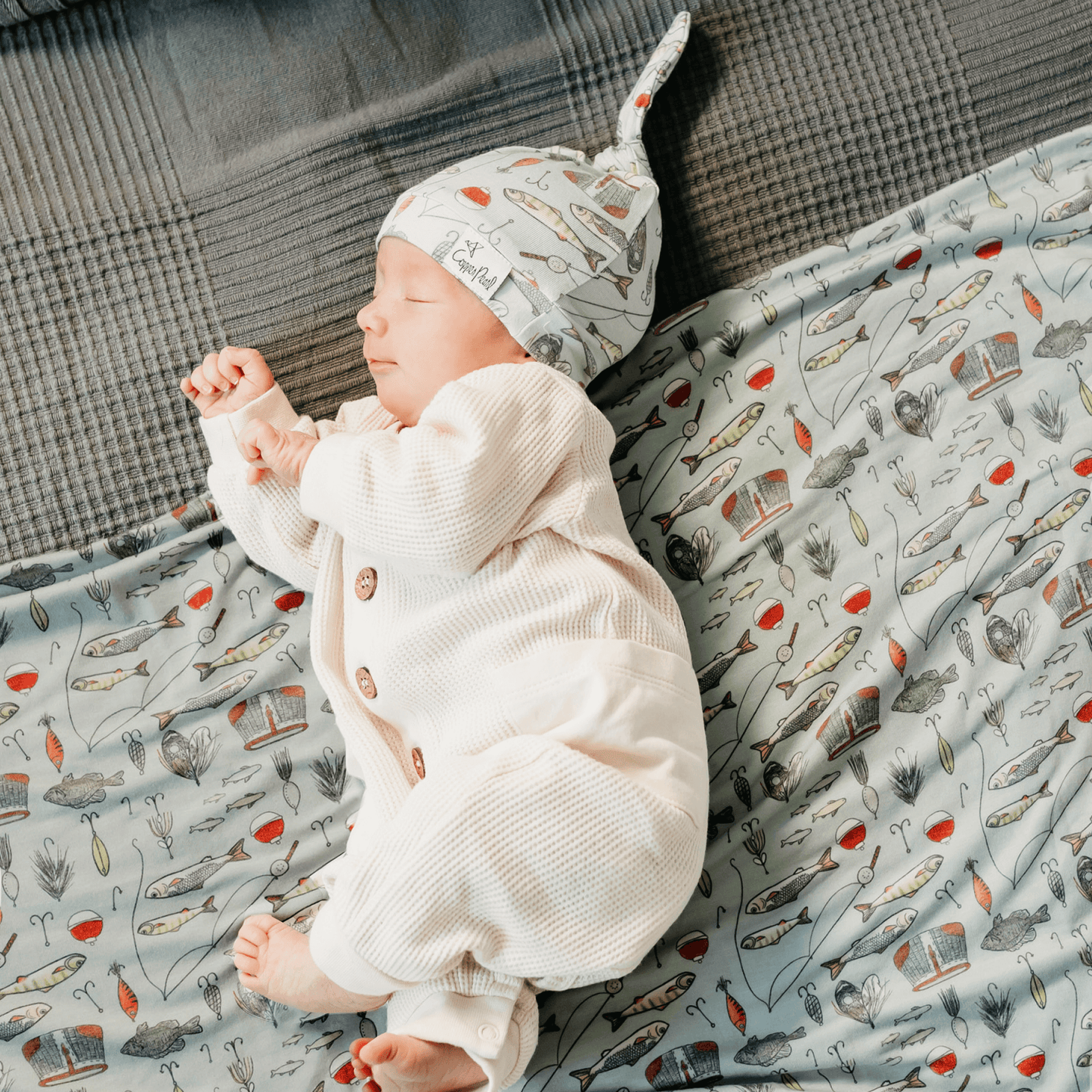 Trout Single Knit Swaddle Blanket