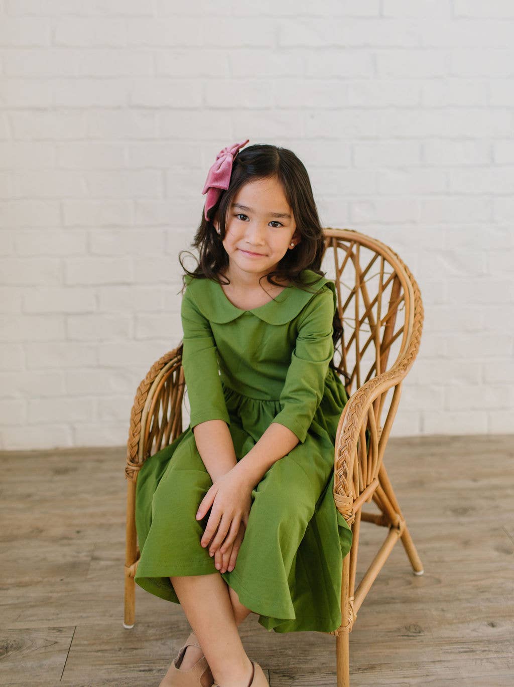 Rubina Dress in Moss Green