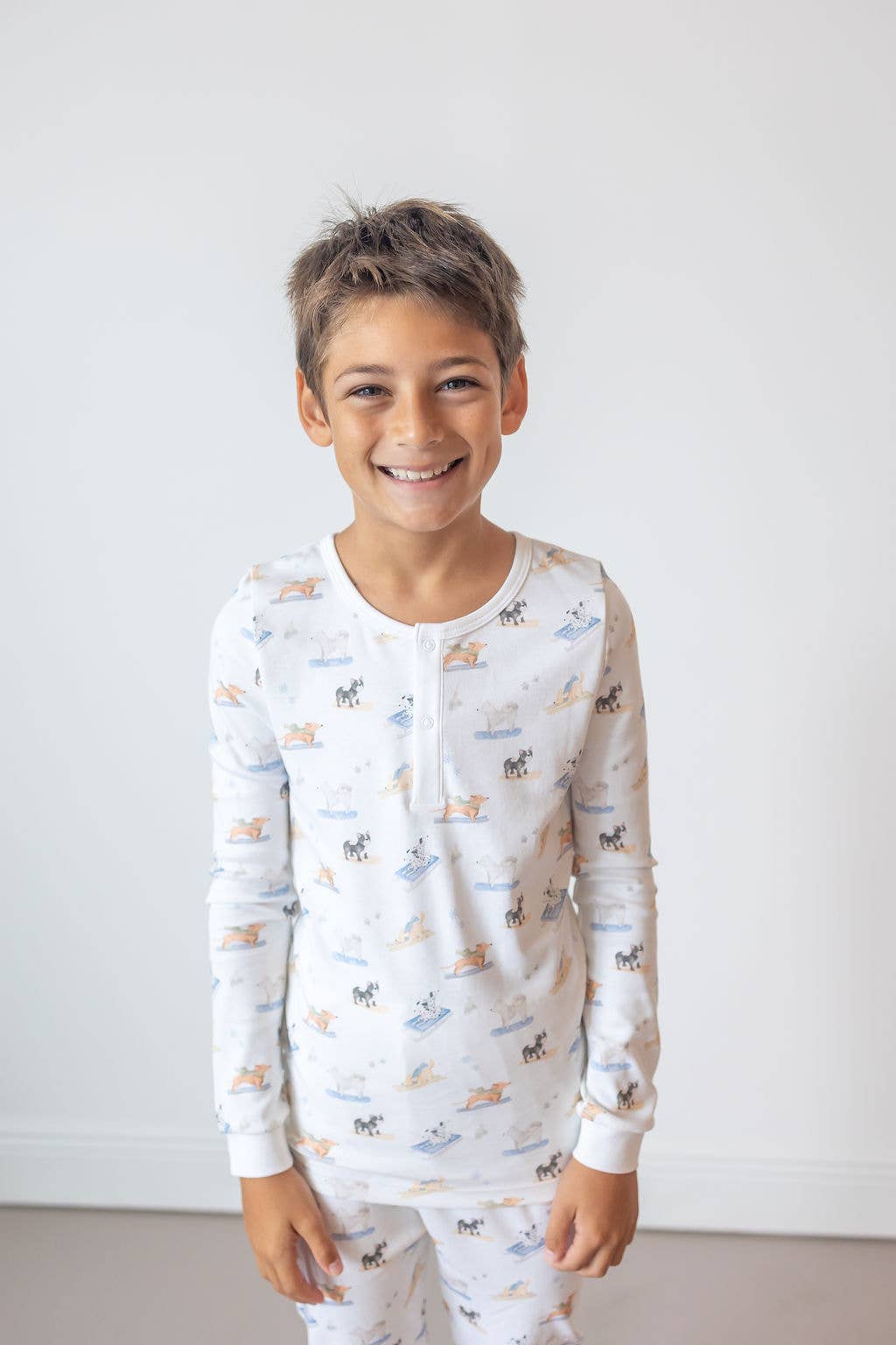 Ski Pups Boy Pima Kids Long PJ Set