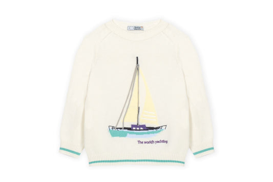DK 531 Sailboat Ivory Sweater