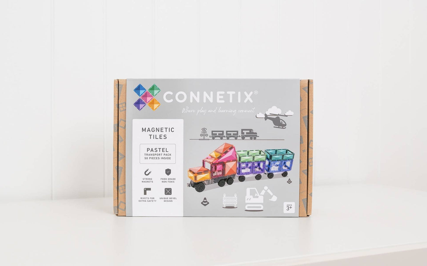 CONNETIX Pastel Transport Pack, 50 Pieces