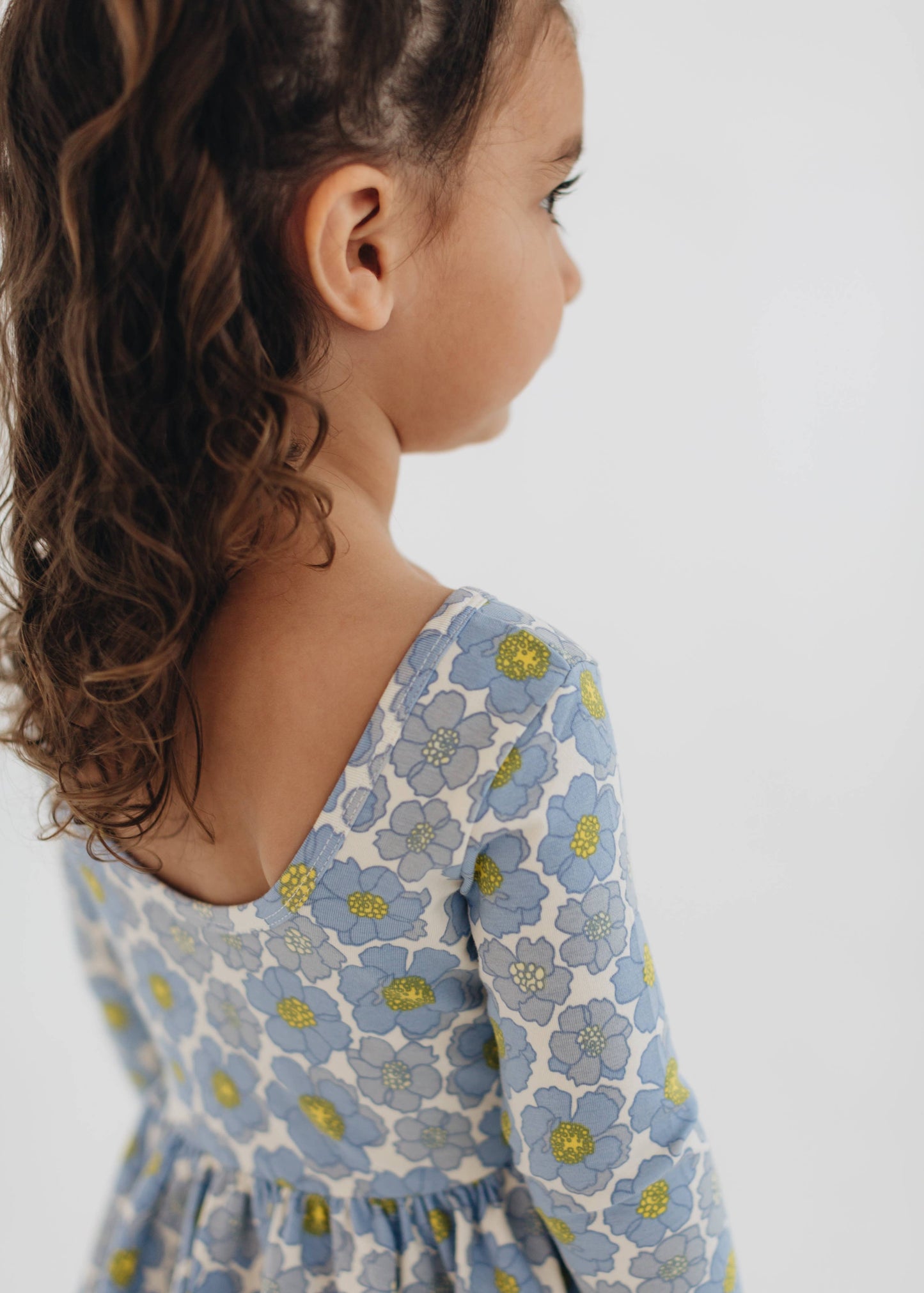 Twirl Dress in Periwinkle Meadow