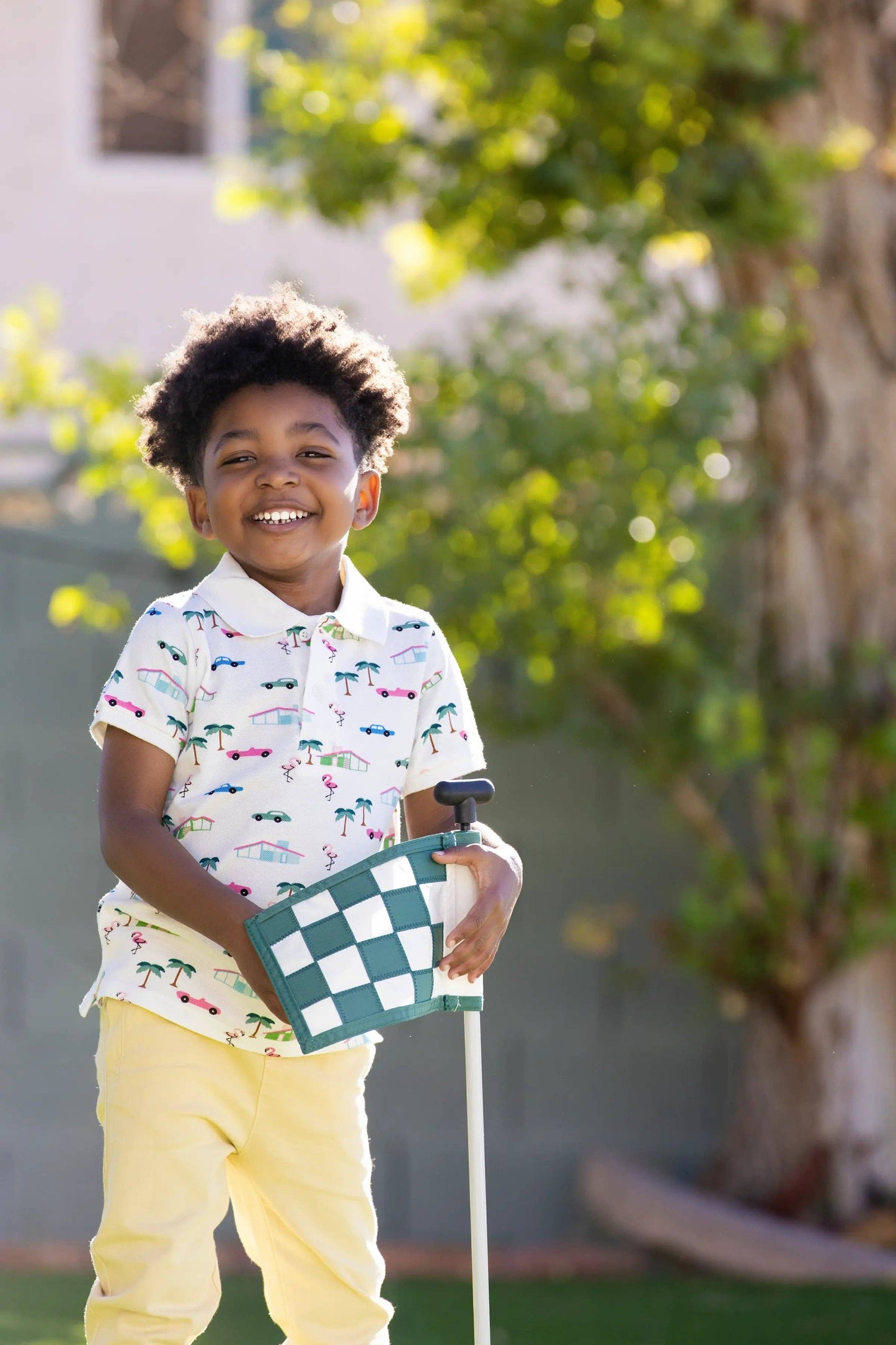 Retro Palm Springs Organic Polo