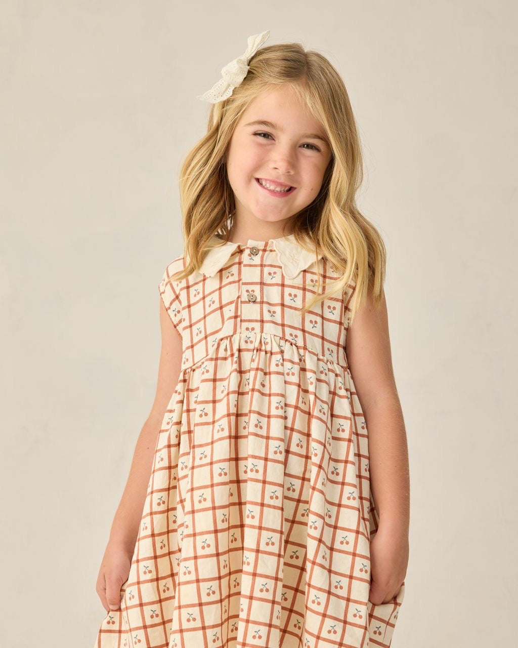 Cherry Check Babydoll Dress