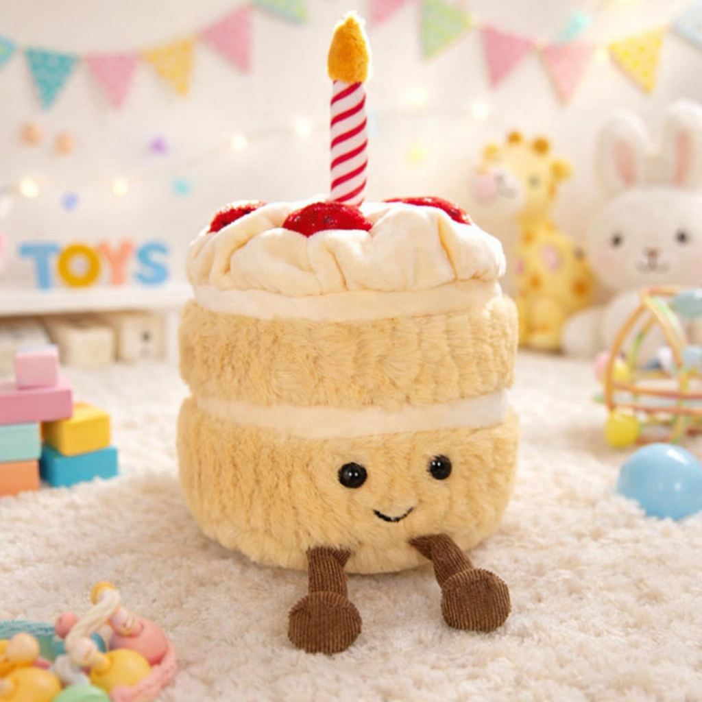 Strawberry Cream Birthday Cake Plush